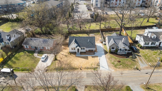 drone / aerial view with a residential view