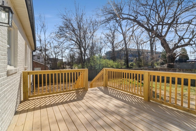 wooden deck with fence