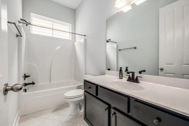 2053 Kirkwall Dr, Nolensville, TN 37135 - bathroom with tile patterned flooring, shower / bathing tub combination, vanity, and toilet