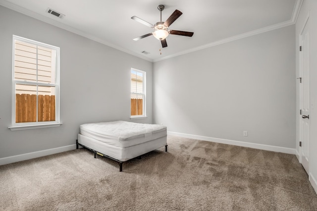 2053 Kirkwall Dr, Nolensville, TN 37135 - bedroom featuring carpet, visible vents, crown molding, and baseboards