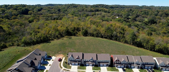 aerial view with a forest view