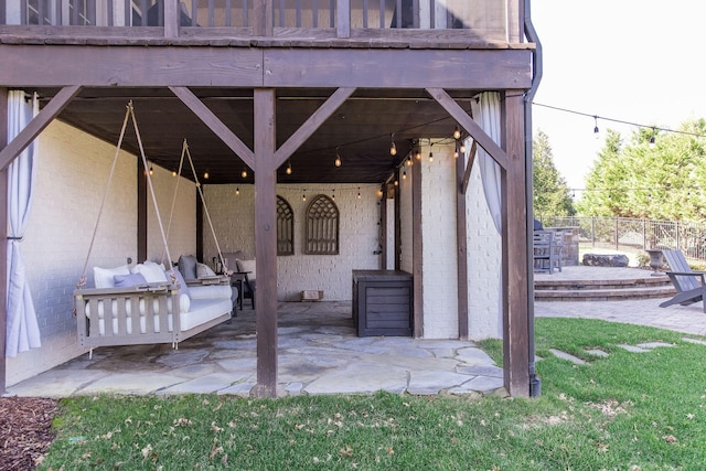 view of patio with fence