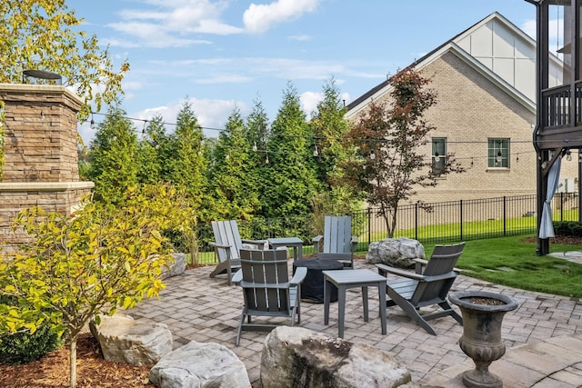 view of patio with fence