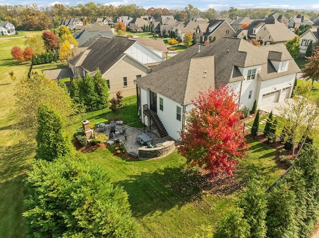 bird's eye view featuring a residential view