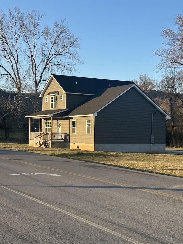 view of front of home with a porch