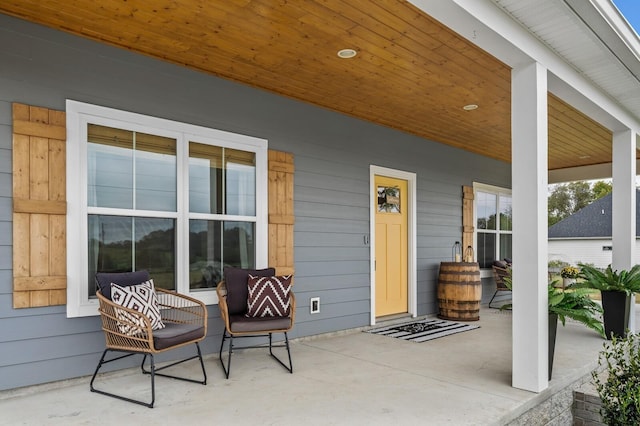 view of patio with covered porch