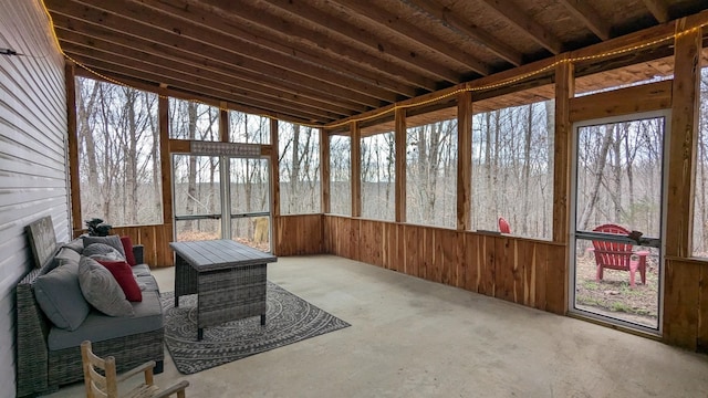 view of sunroom