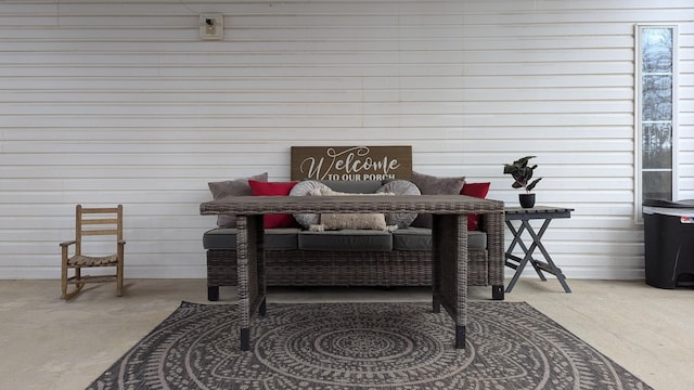 interior details featuring concrete floors