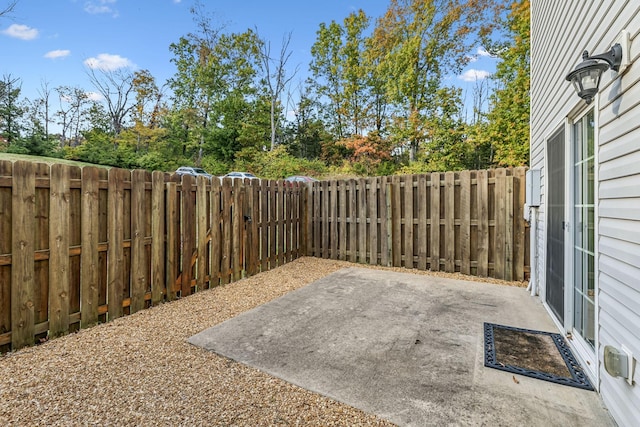 view of patio / terrace with a fenced backyard