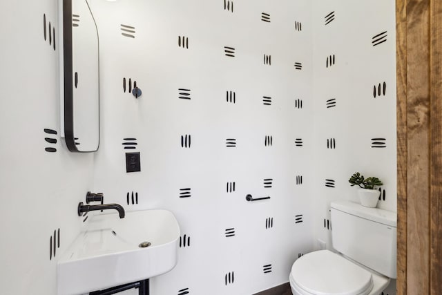 bathroom with a sink and toilet