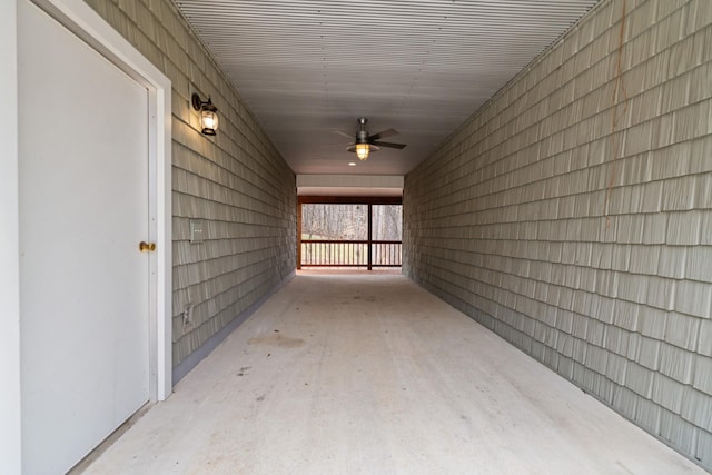 view of patio / terrace featuring a ceiling fan