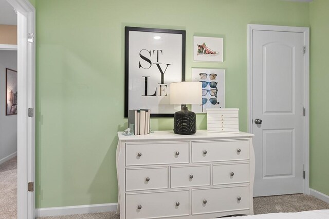 interior details featuring baseboards and carpet flooring