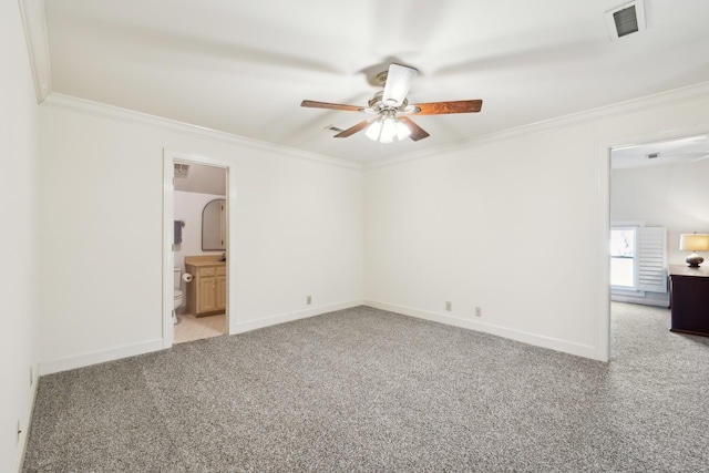 1608 Knox Dr, Brentwood, TN 37027 - unfurnished bedroom featuring visible vents, light colored carpet, crown molding, and baseboards
