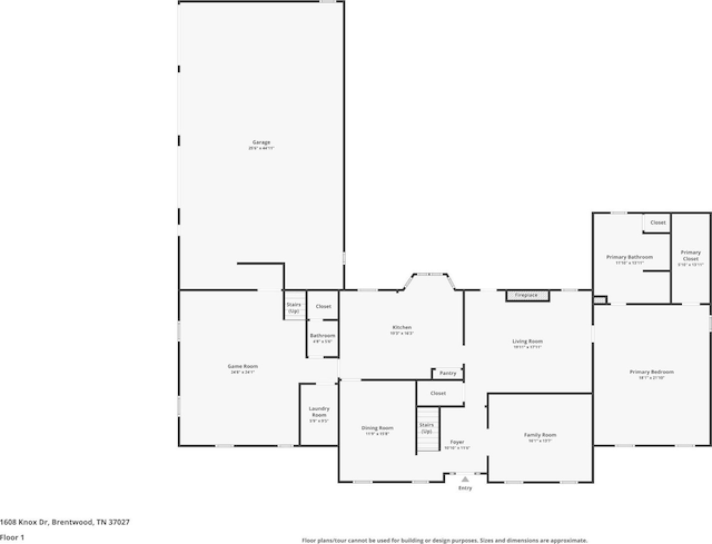 1608 Knox Dr, Brentwood, TN 37027 - plan
