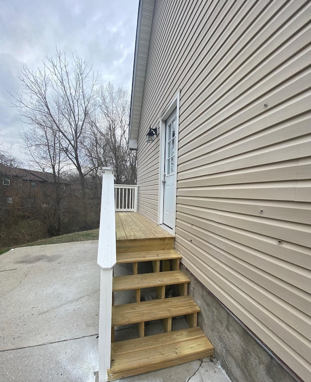 view of stairway