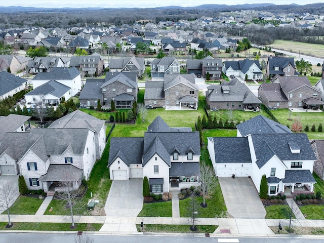 bird's eye view featuring a residential view