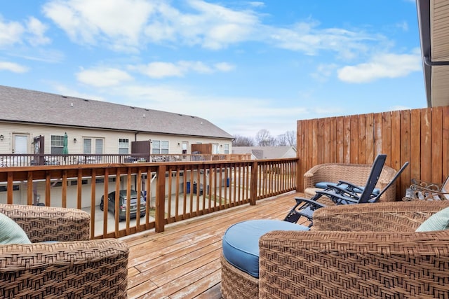 wooden deck with fence