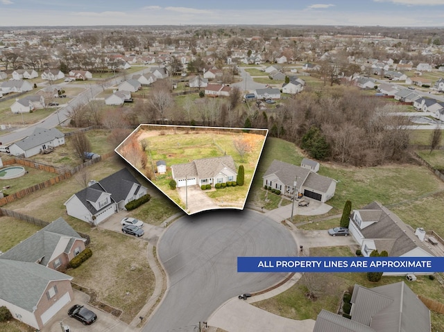 drone / aerial view featuring a residential view