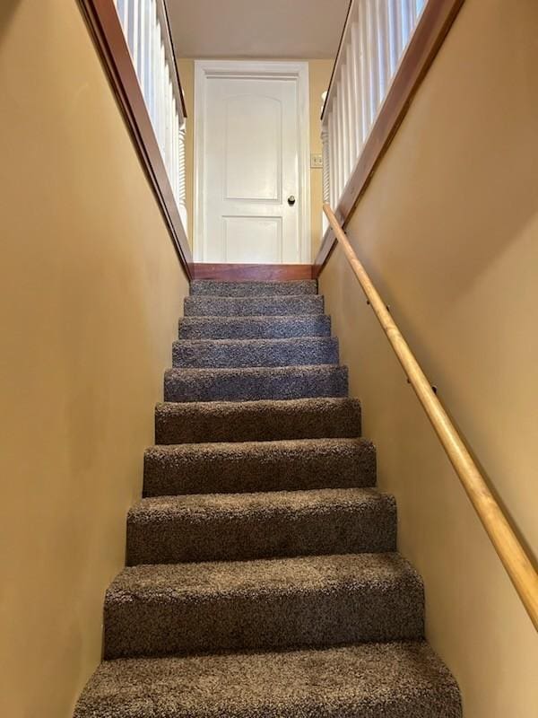 stairs with plenty of natural light