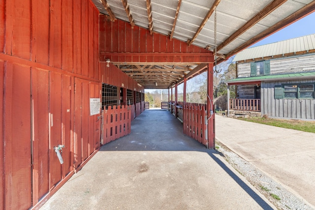 view of horse barn