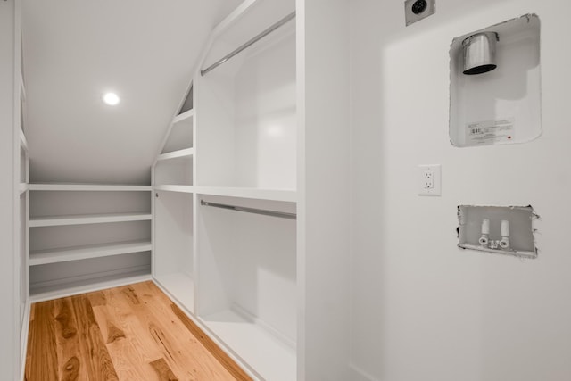 spacious closet featuring wood finished floors