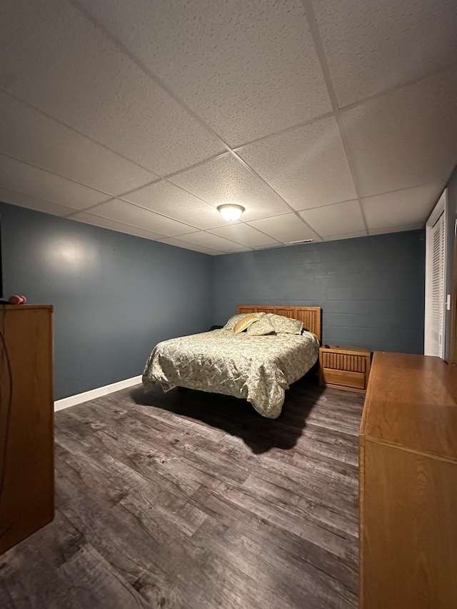 579 Old Celina Rd, Allons, TN 38541 - bedroom featuring a paneled ceiling, baseboards, and wood finished floors