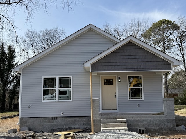 view of bungalow-style house