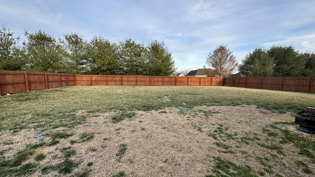 view of yard featuring fence private yard