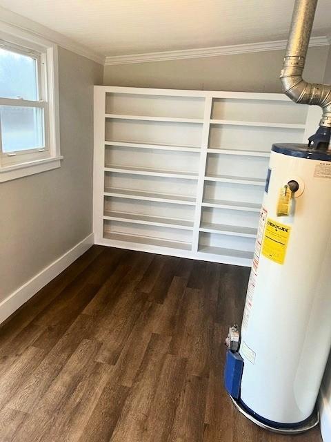 utility room featuring gas water heater