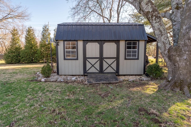 view of shed