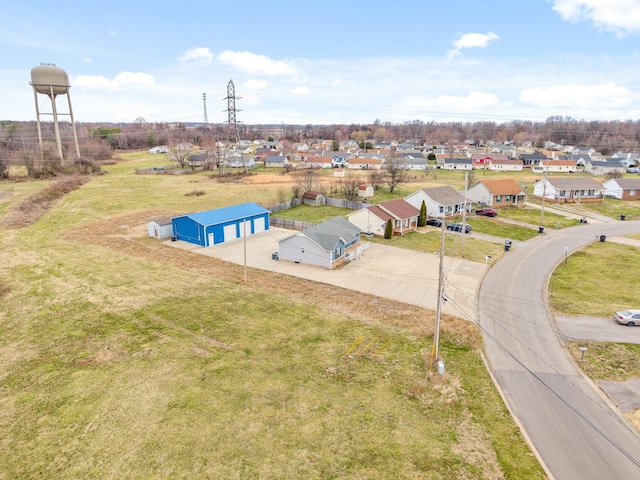 drone / aerial view with a residential view