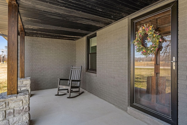 view of patio with covered porch