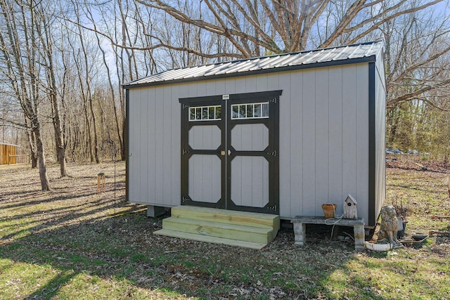 view of shed