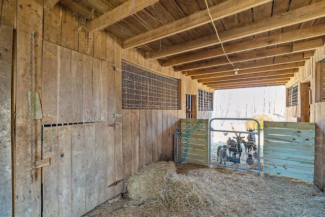 view of horse barn