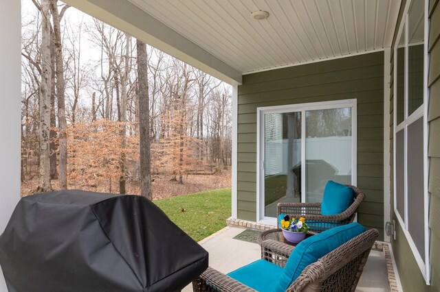 view of patio featuring area for grilling