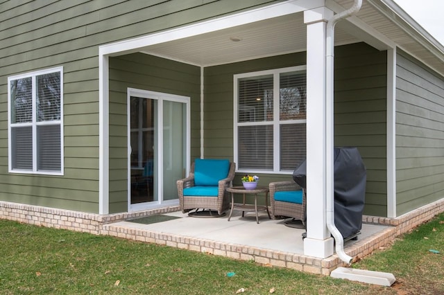 view of patio / terrace featuring area for grilling