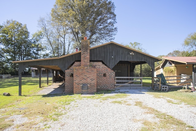 view of horse barn