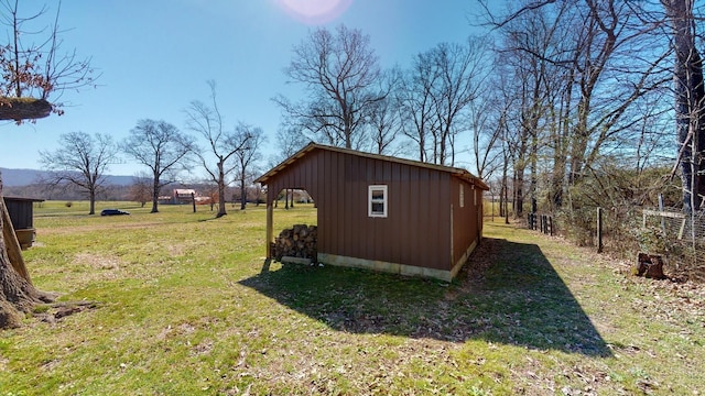 view of shed