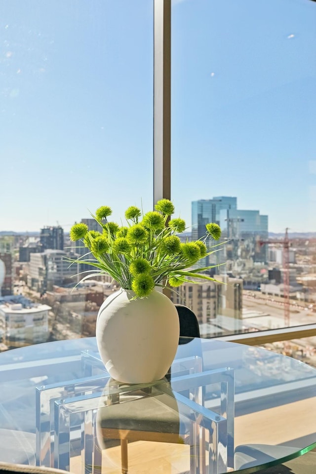 balcony with a city view