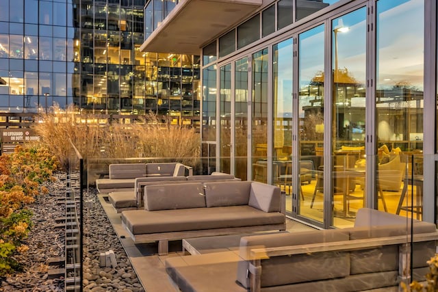 view of patio featuring outdoor lounge area