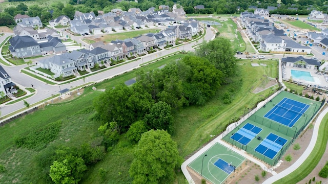 bird's eye view with a residential view