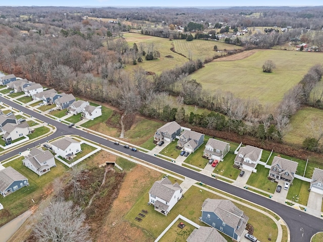 bird's eye view with a residential view