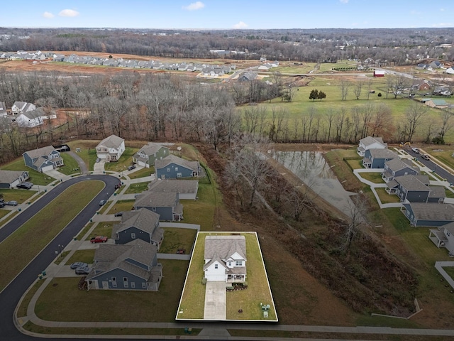 bird's eye view featuring a residential view