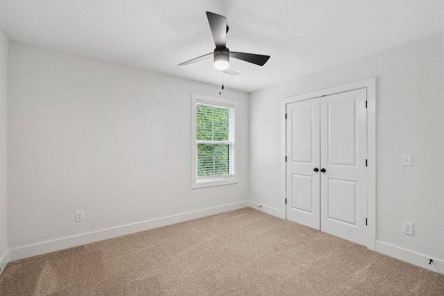 962 Belmont Rd, Clarksville, TN 37040 - unfurnished bedroom featuring carpet floors, baseboards, a closet, and ceiling fan