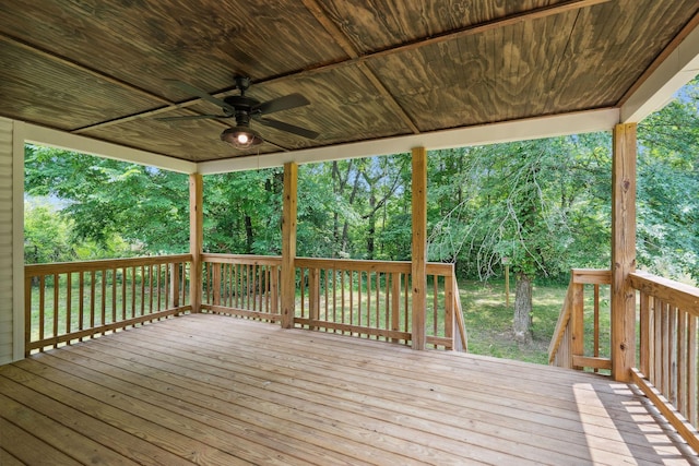 962 Belmont Rd, Clarksville, TN 37040 - wooden terrace featuring ceiling fan