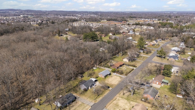 aerial view featuring a residential view