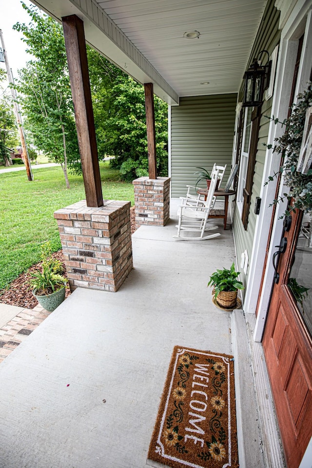 view of patio / terrace featuring a porch