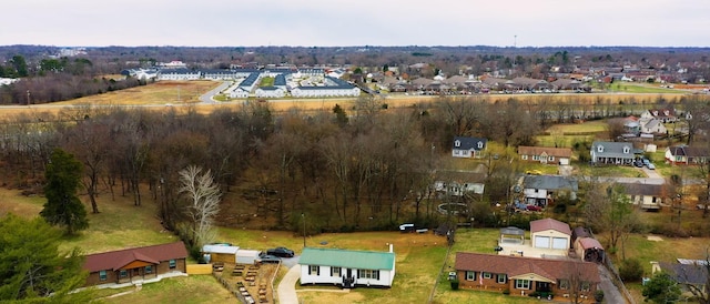 aerial view with a residential view