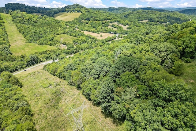 aerial view featuring a forest view