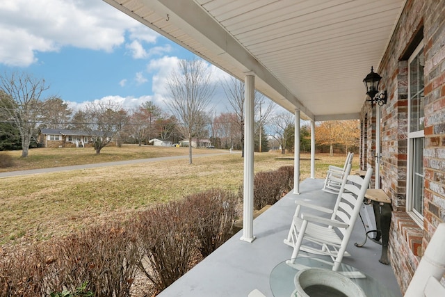 view of patio / terrace with a porch